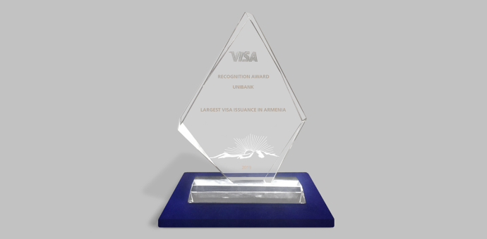 Յունիբանկն արժանացել է Visa-ի մրցանակին քարտերի քանակով առաջատար լինելու համար