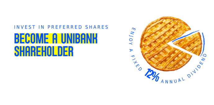 Յունիբանկը թողարկել է արտոնյալ բաժնետոմսեր՝ տարեկան 12% հաստատագրված շահութաբաժնով