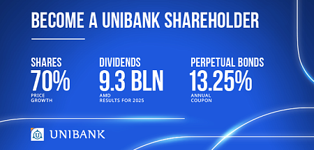 Become a Unibank shareholder and acquire perpetual bonds with a 13.25% yield