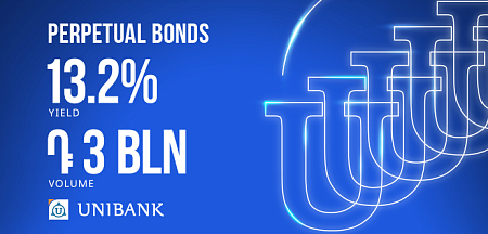 Unibank has issued perpetual bonds with an annual coupon yield of 13.2%