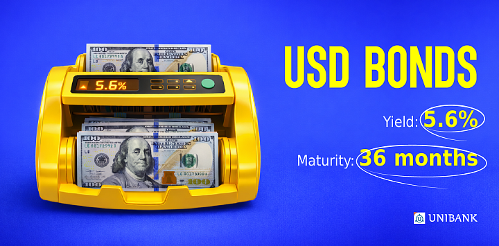 Յունիբանկը թողարկել է 5.6% եկամտաբերությամբ դոլարային պարտատոմսեր