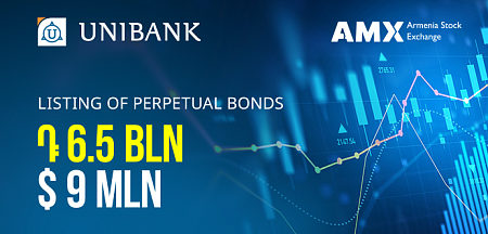 Unibank’s perpetual bonds have been listed on the Armenia Securities Exchange