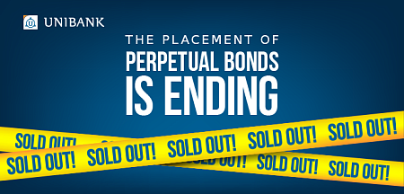 Յունիբանկի անժամկետ պարտատոմսերը ձեռք բերվեցին գրեթե մեկ օրում Յունիբանկի անժամկետ պարտատոմսերը ձեռք բերվեցին գրեթե մեկ օրում